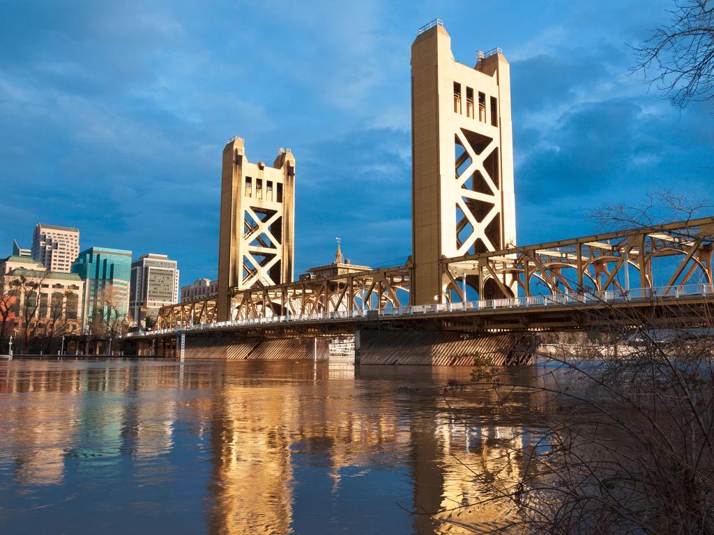 Old Sacramento Bridge in Sacramento, California