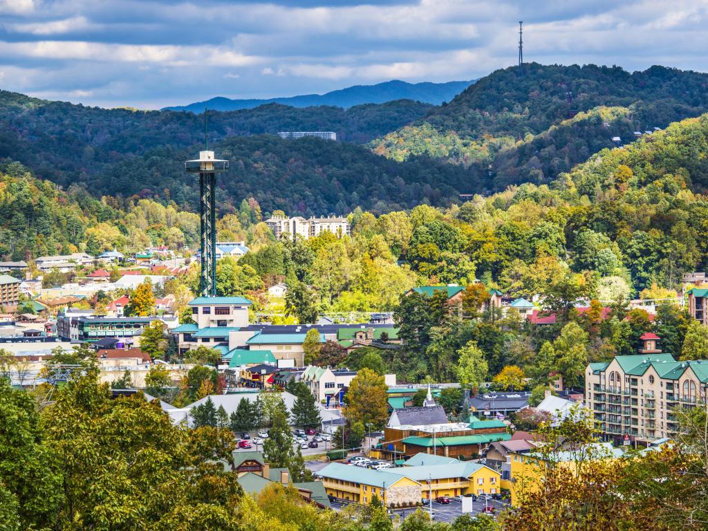 Gatlinburg, Tennessee, USA in the Smoky Mountains.