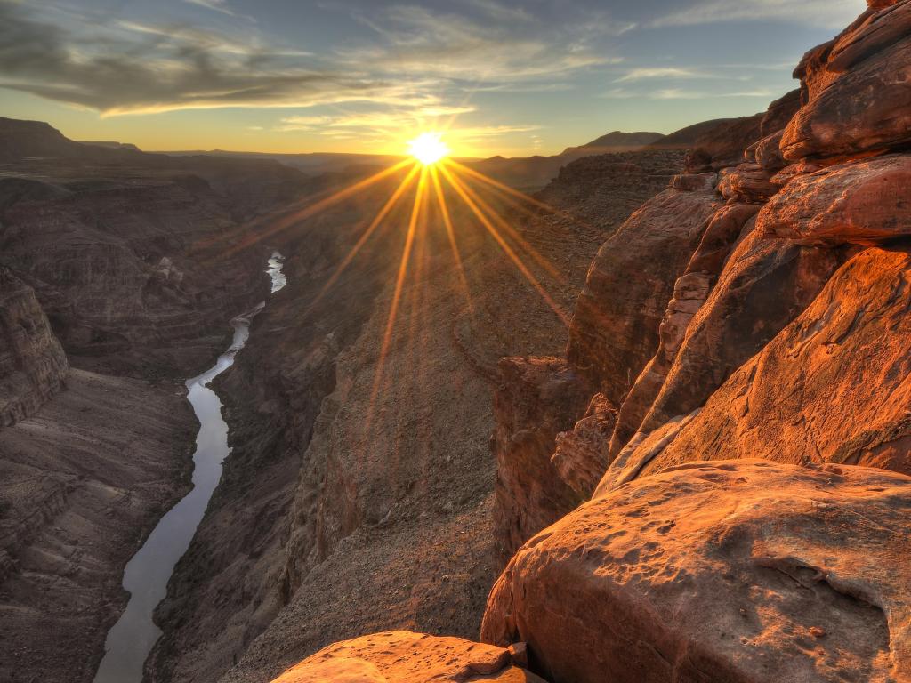 "Sunset at Toroweap with the Colorado River Below." Grand Canyon National Park, Arizona.