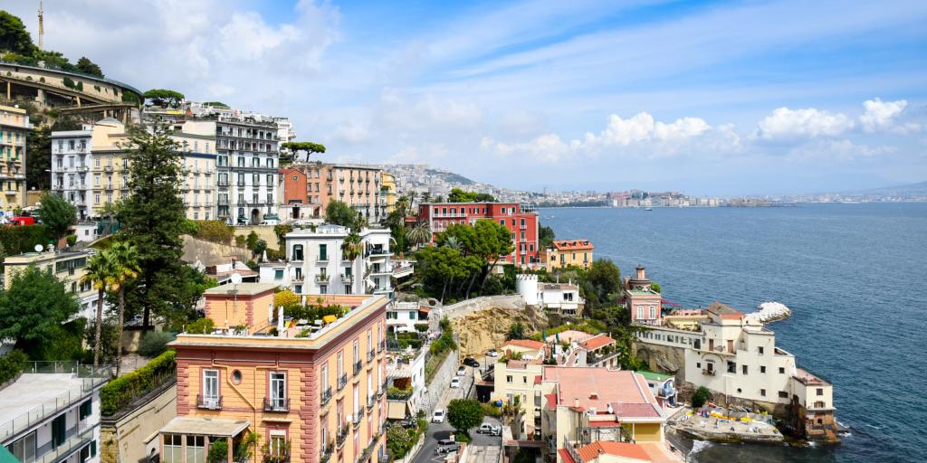 A view over the houses along the Naples coastline