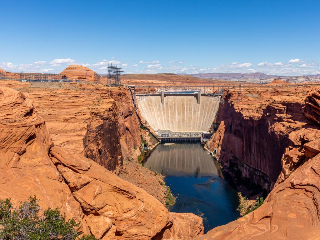Glen Canyon Dam Overlook of the Colorado River in Page, Arizona
