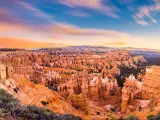Panoramic view of Bryce Canyon National Park at sunset