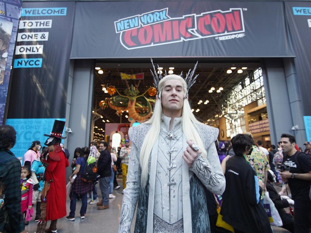 Fans dress up as their favorite movie characters at New York Comic Con at the Javits Center in Manhattan.