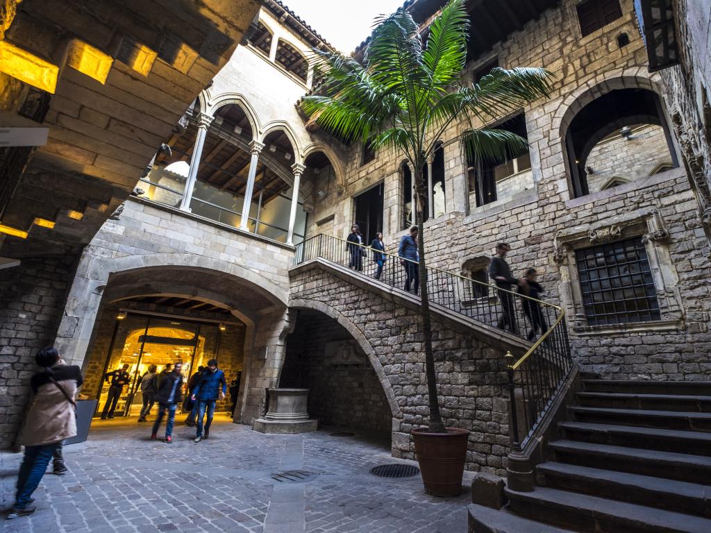 Entrance to Museu Picasso Museum in the Born Quarter in Barcelona