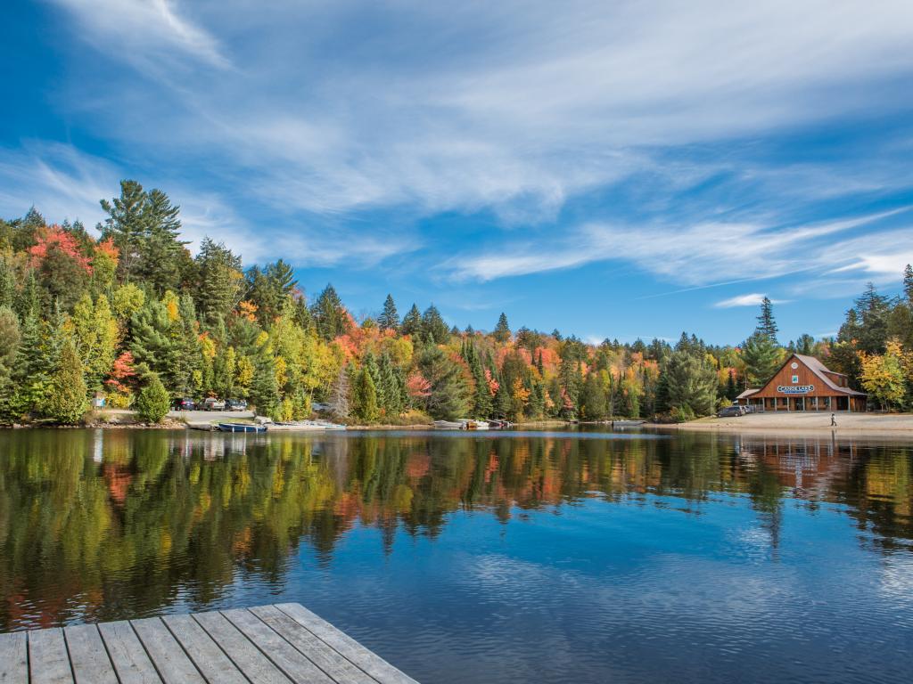 Lake surrounded by forest in Algonquin Provincial Park, 3 hours drive from Toronto