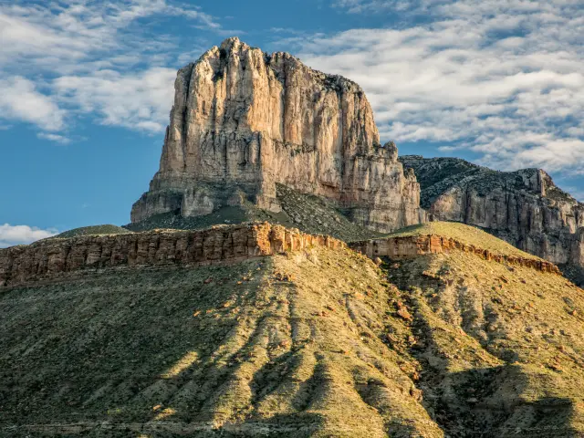 El Capitan in Guadalupe Mountains National Park in Texas at sunrise