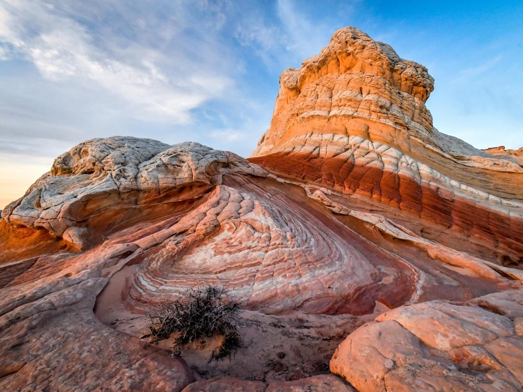 Vermillion Cliffs National Monument set against a blue sky