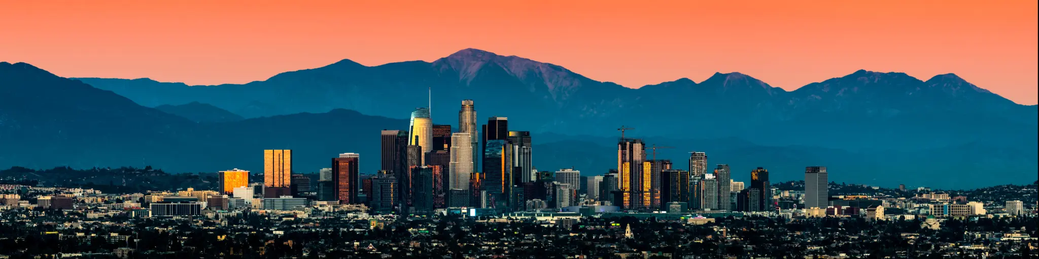Los Angeles Skyline beautiful sunset