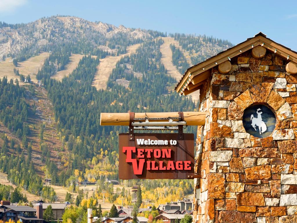 The colorful region around Teton Village in Jackson Hole, Wyoming, draws visitors year round to its ski slopes, chair lifts and mountain top viewing areas.