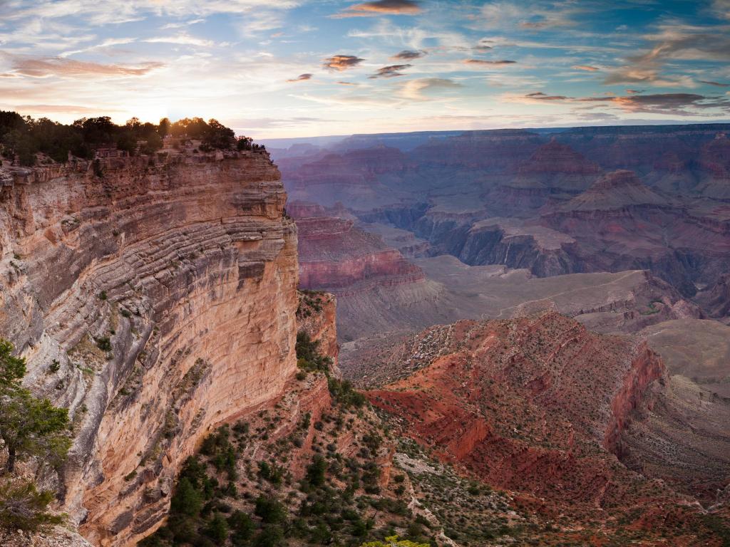 Grand Canyon National Park, Arizona, USA at sunset.