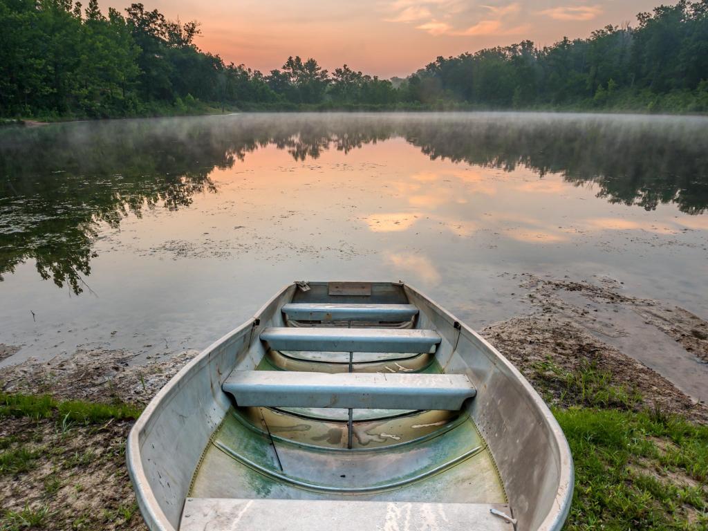 Row boat lake of the Ozarks Missouri