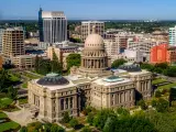 Beautiful little town of Boise Idaho with capital building