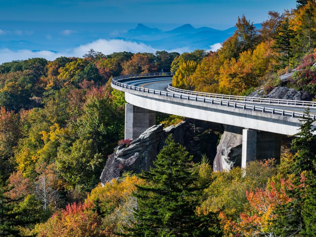 Stunning Autumn color and scenery surrounds the Blue Ridge Parkway