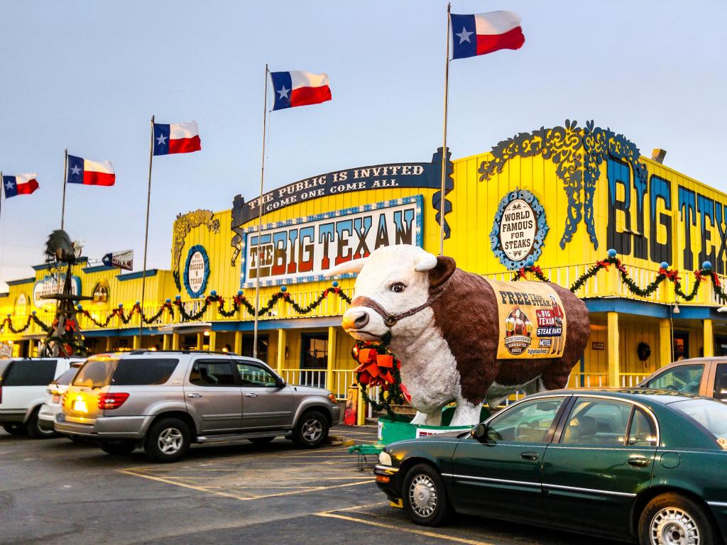 The Big Texan Steak Ranch is a popular tourist destination along famed Route 66, Amarillo, Texas