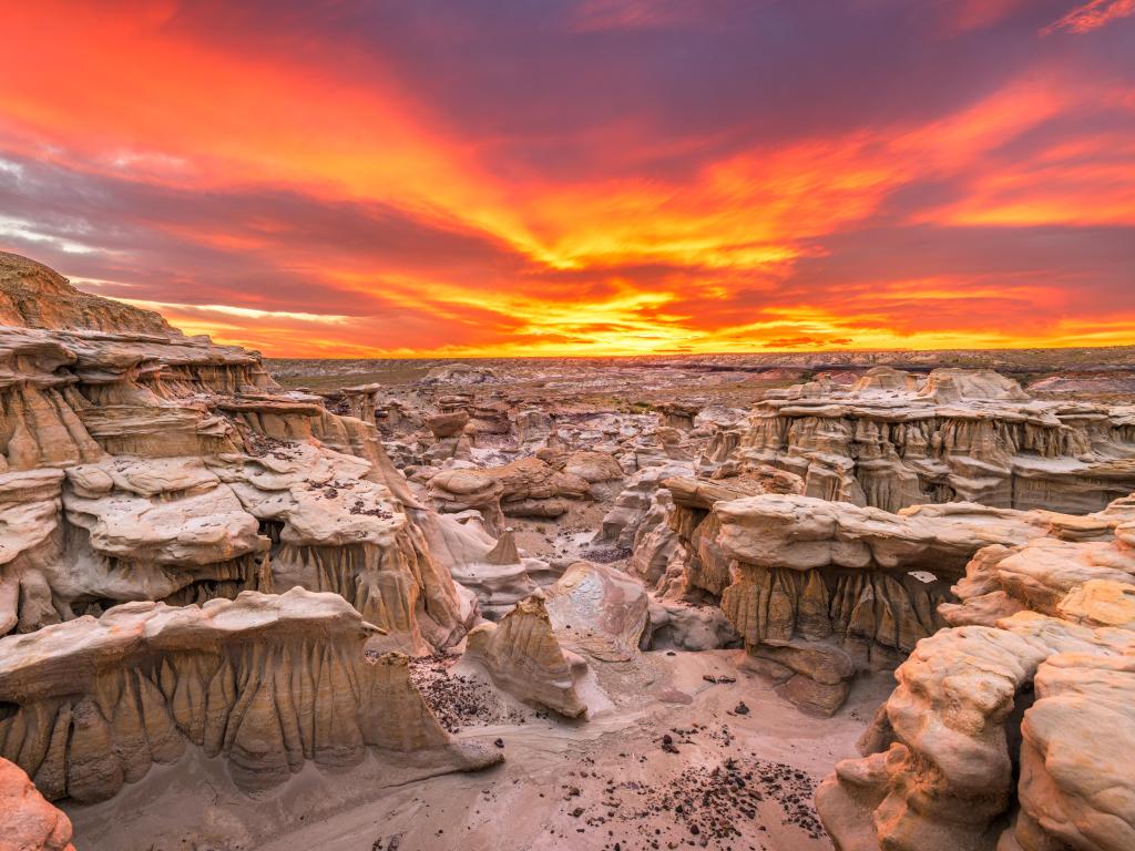 Wilderness, New Mexico, USA at Valley of Dreams after sunset.