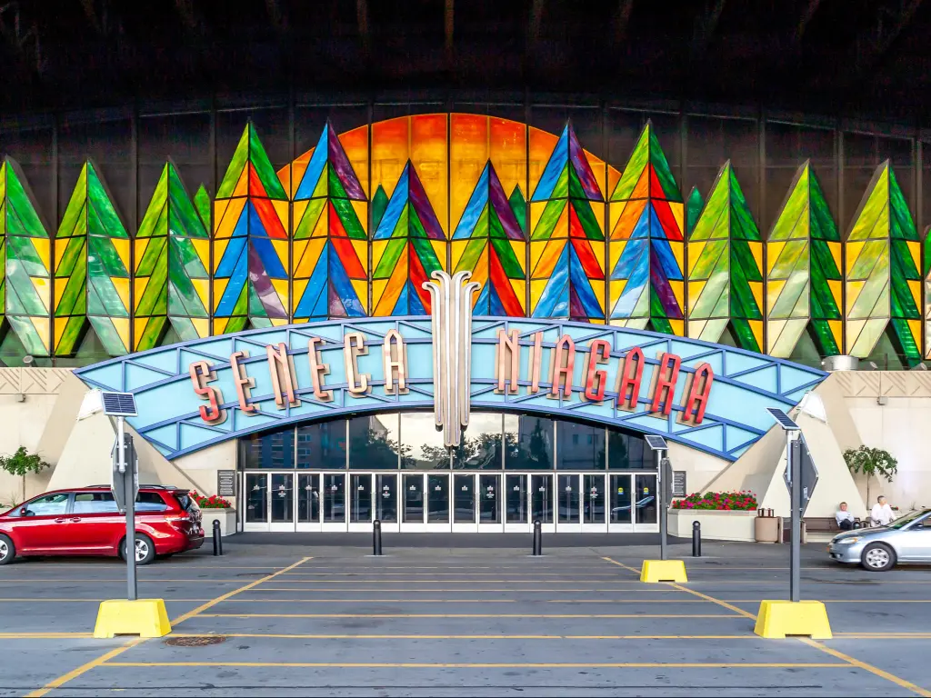 Entrance of Seneca Niagara Casino & Hotel in Niagara Falls