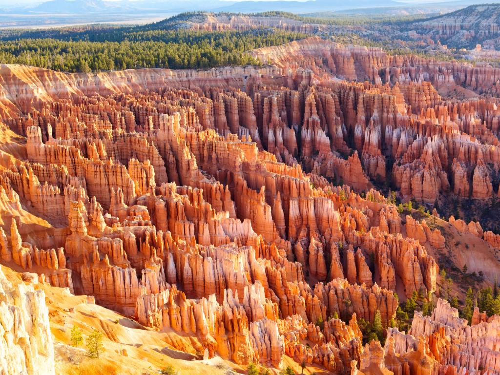 Red rock formation in a wide landscape