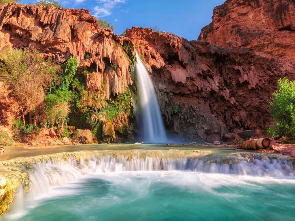 Havasu Falls, waterfalls in the Grand Canyon, Arizona