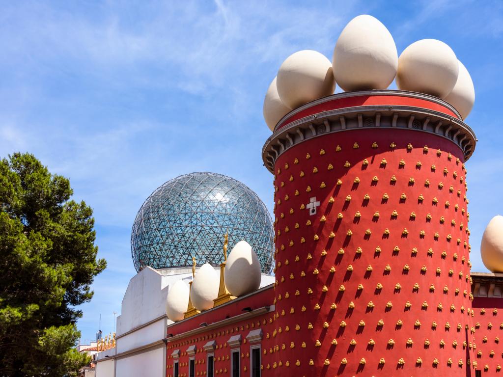 Unique external facade of the Dali Theatre and Museum in Figueres