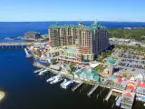 Destin, Florida. Aerial view of beautiful city skyline.