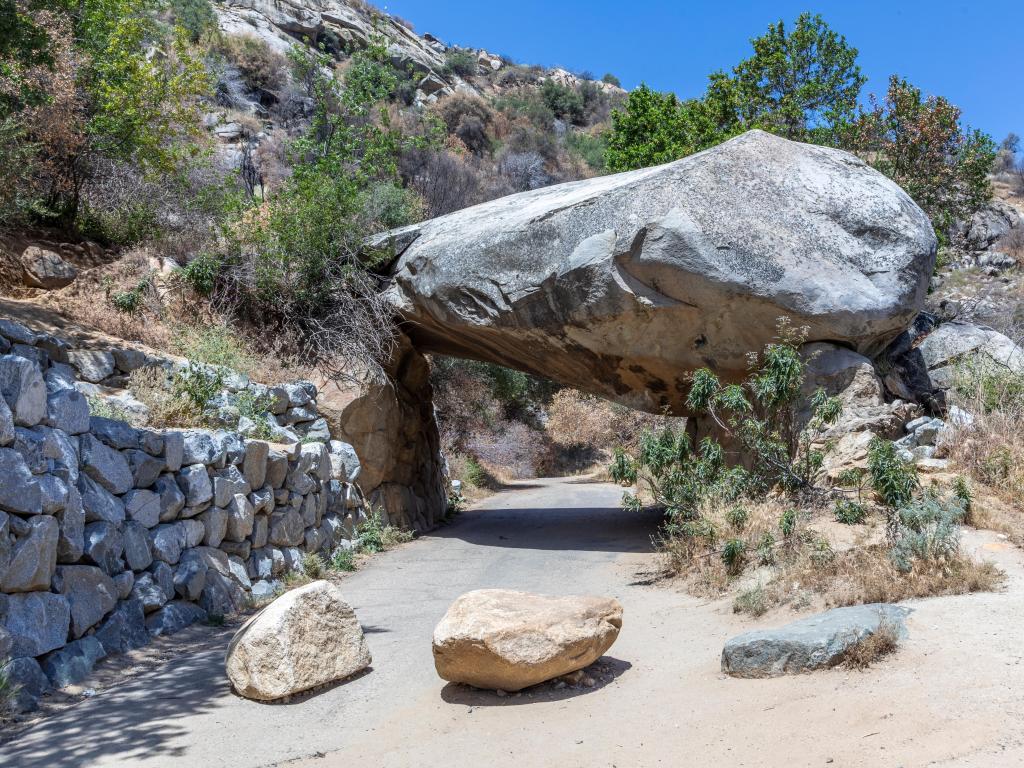 Tunnel Rock, California, USA at Sequoia Tree National Park entrance.