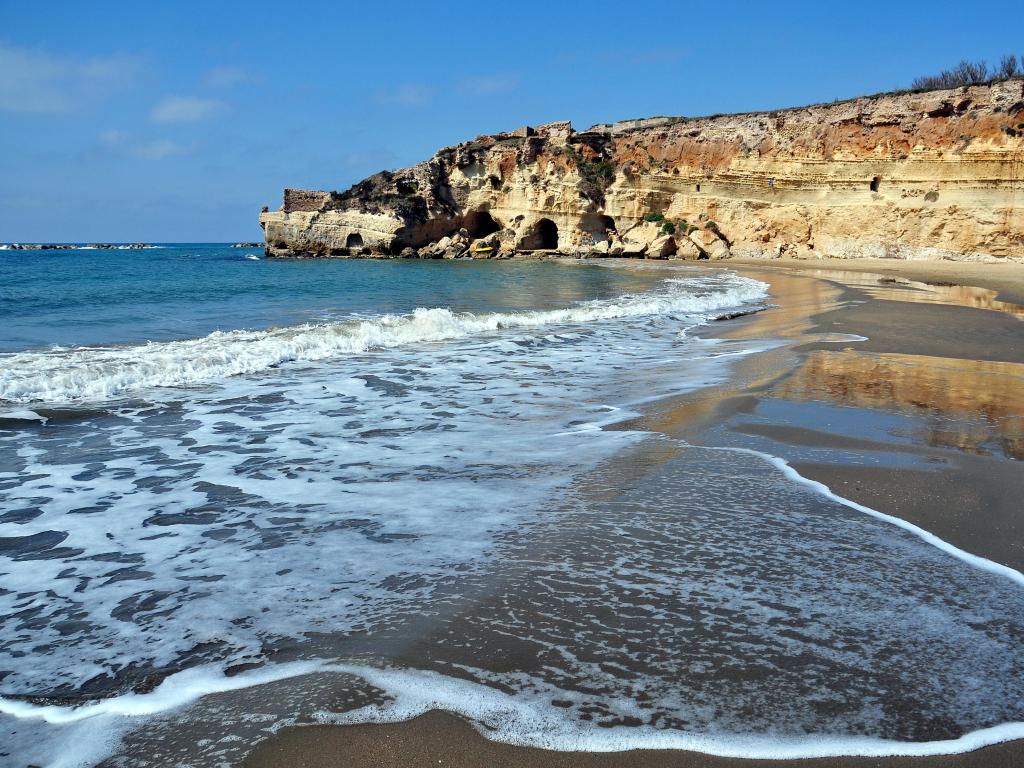 Beautiful shoreline of Anzio beach, Italy