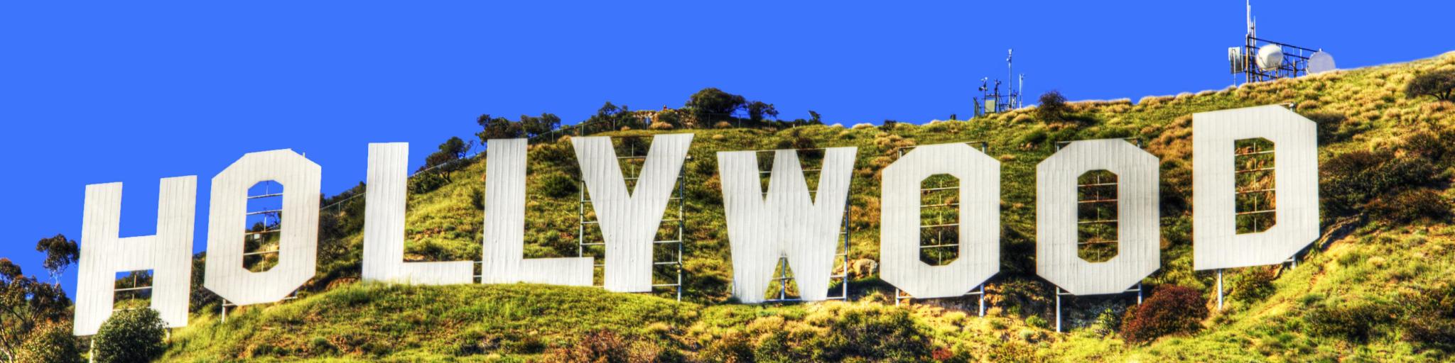 The world famous landmark Hollywood Sign on September 3, 2011 in Hollywood, California. The sign was created as an advertisement in 1923.
