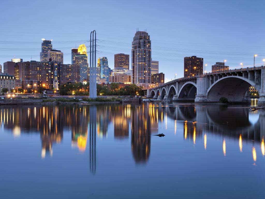 Minneapolis. Image of Minneapolis downtown at twilight.