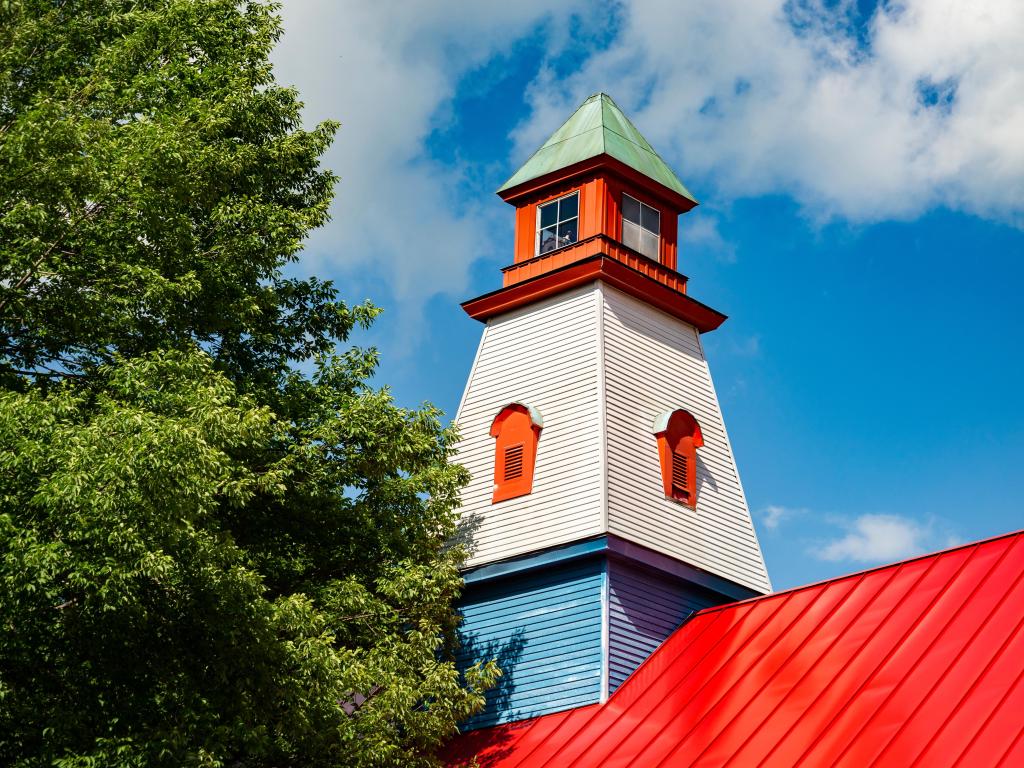 Architecture in the Small town of Ludlow Vermont, America USA