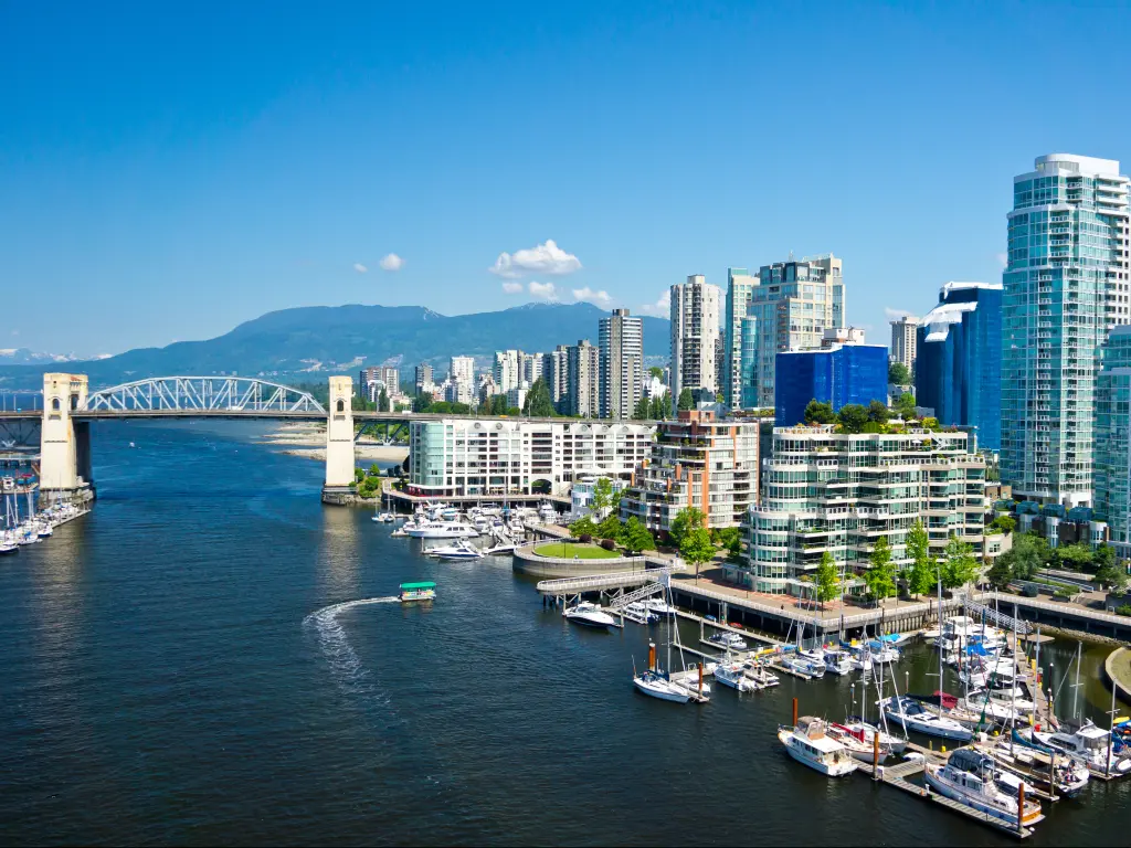 Airborne view of Vancouver, British Columbia, Canada