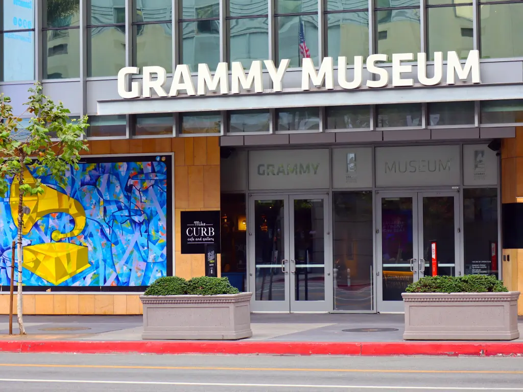 Outside view of the Grammy Museum, LA