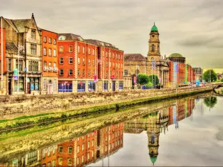 View of Dublin with the river Liffey - Ireland