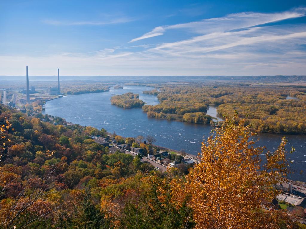 Mississippi river along Highway 35 or the Great River Road