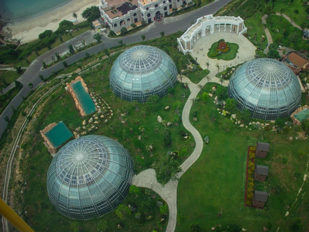 Ariel view of Mitchell Park Horticultural Conservatory