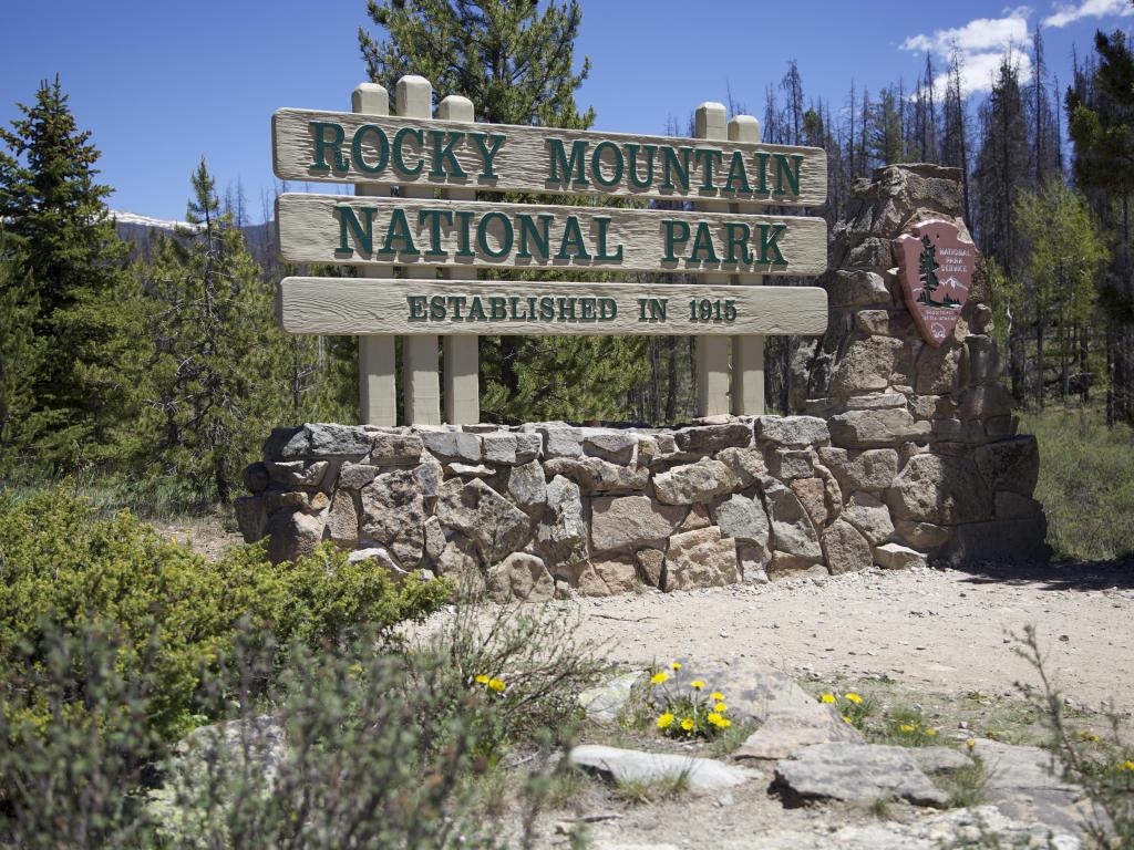 Rocky Mountain National Park Sign