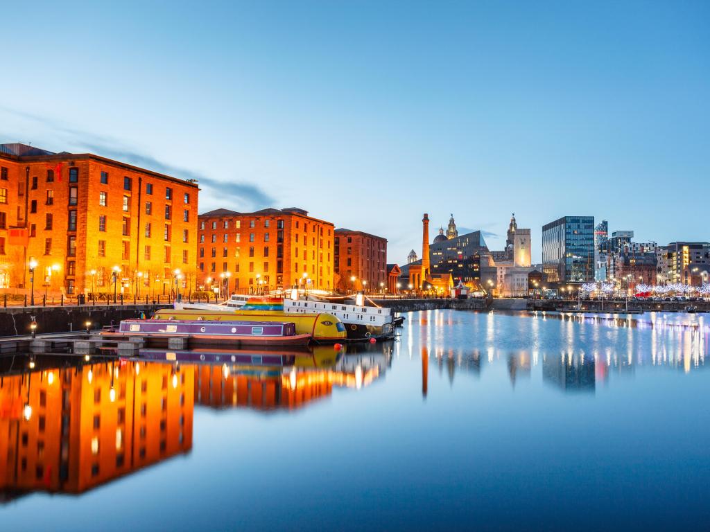 Albert Dock at waterfront In Liverpool, England.