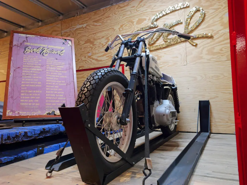 A motorbike at the Evel Knievel Museum