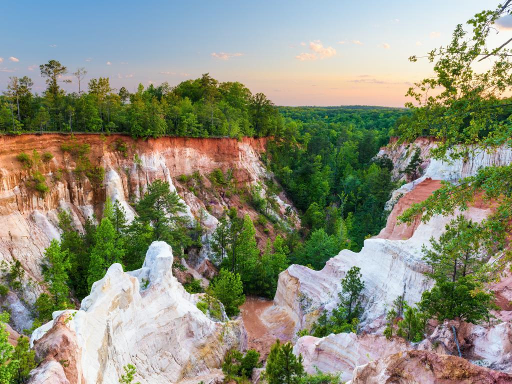 The gorge of Providence Canyon State Park in Georgia