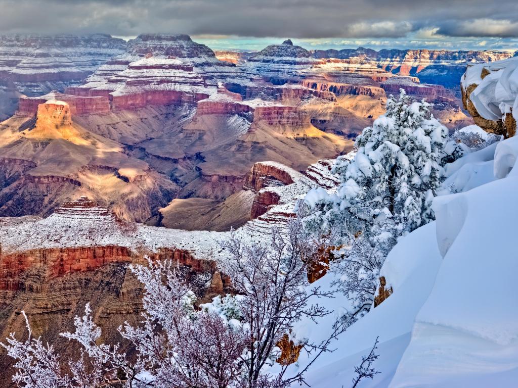 Clearing storm over south rim, Grand Canyon, Arizona