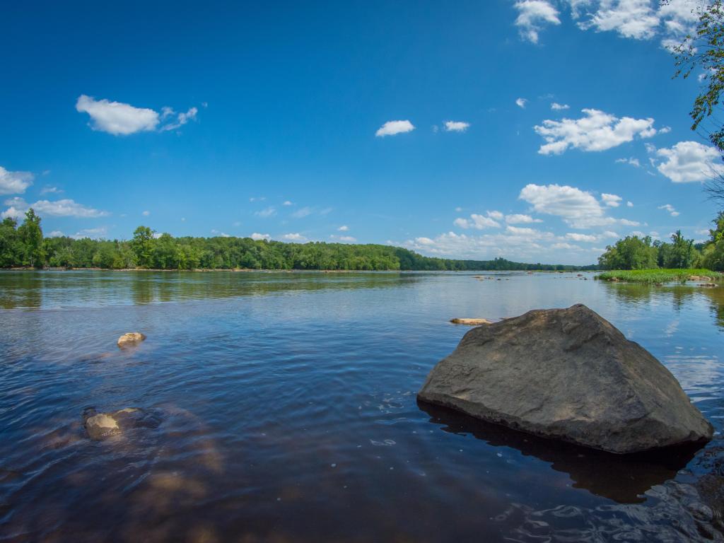 The Catawba River, at Landsford Canal State Park, in South Carolina