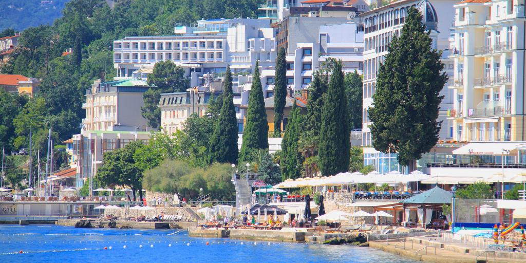 Buildings on the seafront in Opatija, Croatia