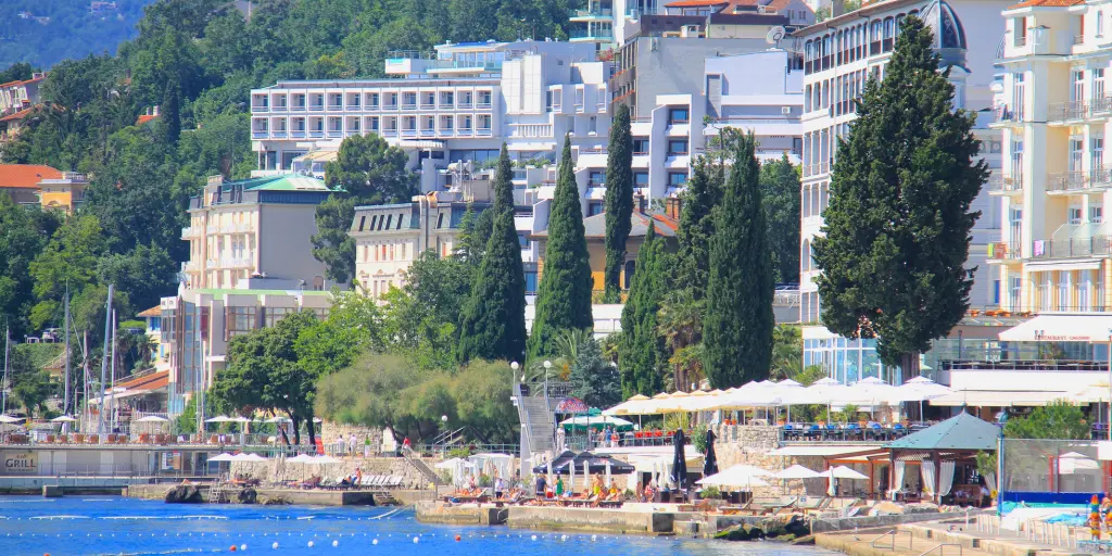 Buildings on the seafront in Opatija, Croatia