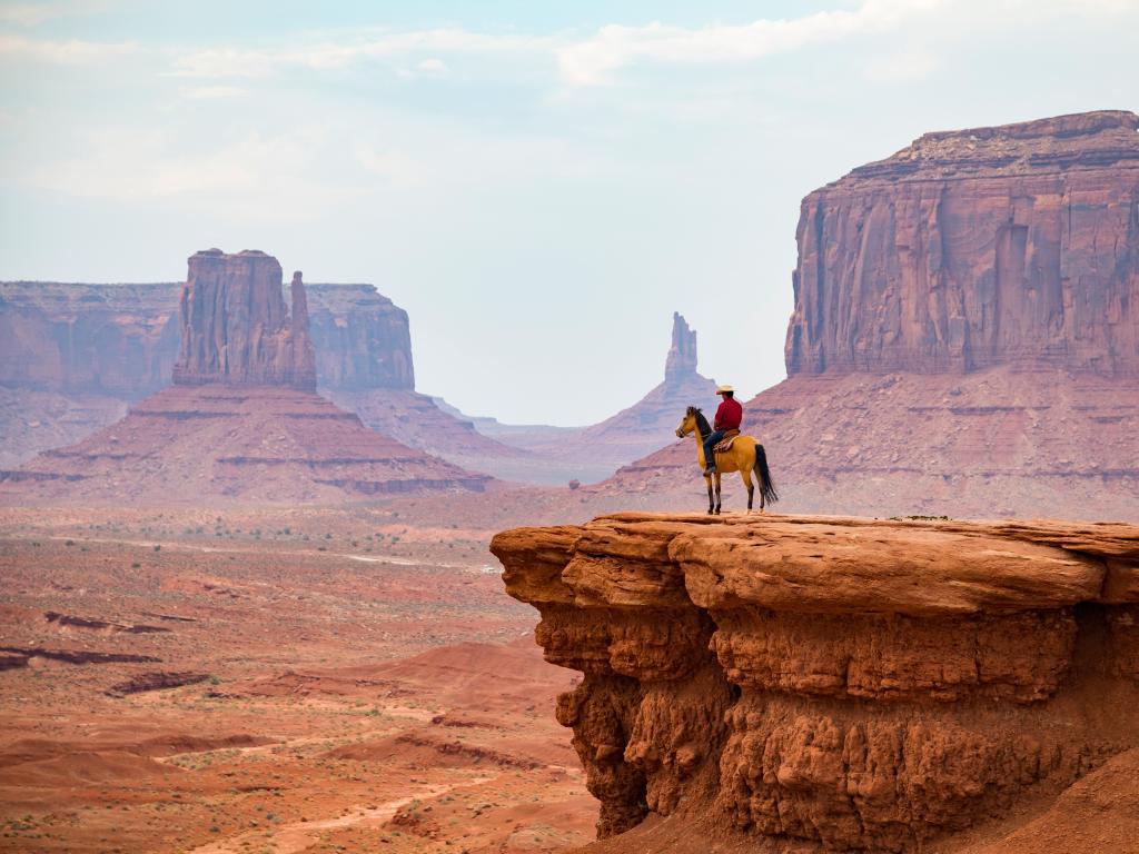 Cowboy looking at the horizon, Monument Valley Navajo Tribal Park