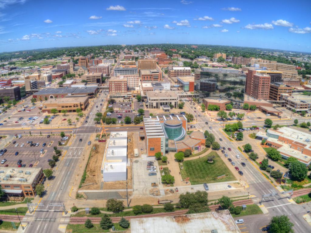 Sioux City is an Urban Center that spans the States of Iowa, South Dakota, and Nebraska.