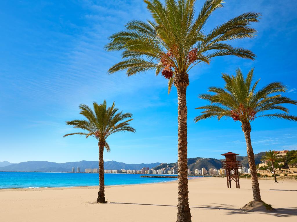 Cullera Playa los Olivos beach in Mediterranean Valencia at Spain