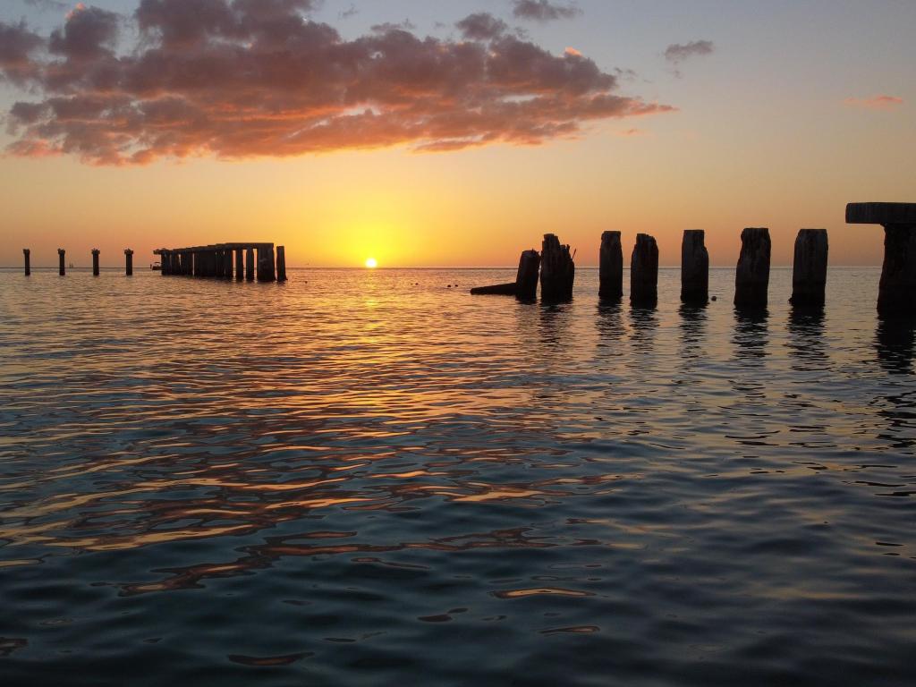 Sunset over the still waters at Gasparilla State Park, FL