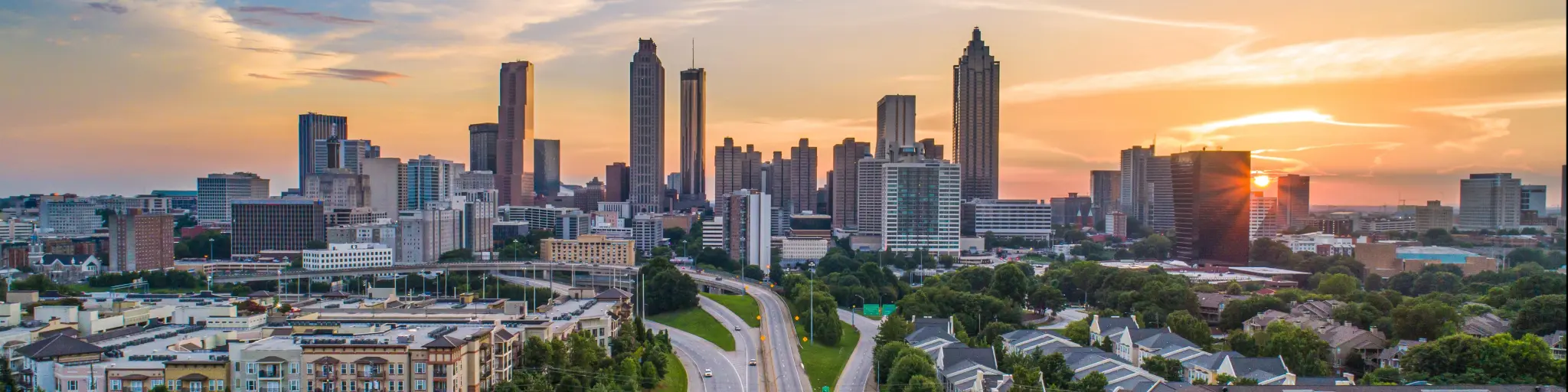 Atlanta, Georgia, USA skyline sunset.
