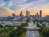 Atlanta, Georgia, USA skyline sunset.