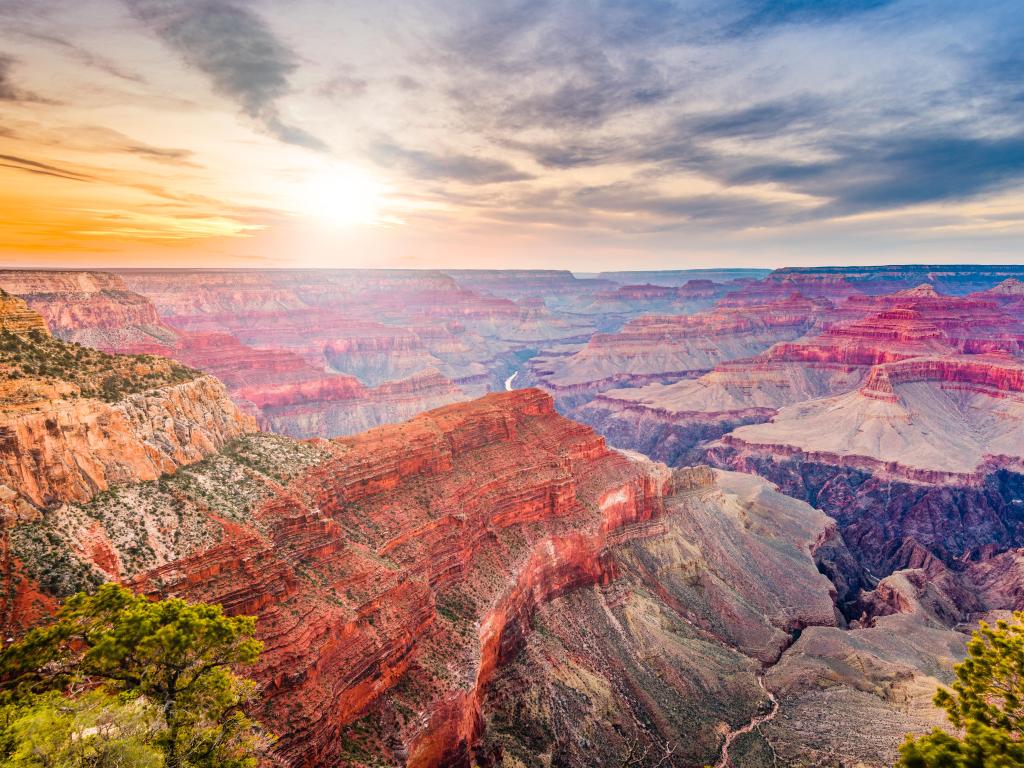 Grand Canyon, Arizona, USA at dawn from the south rim.