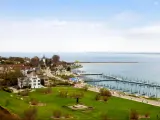 View Of Mackinac Island, Michigan, USA At The Top Of Citadel.